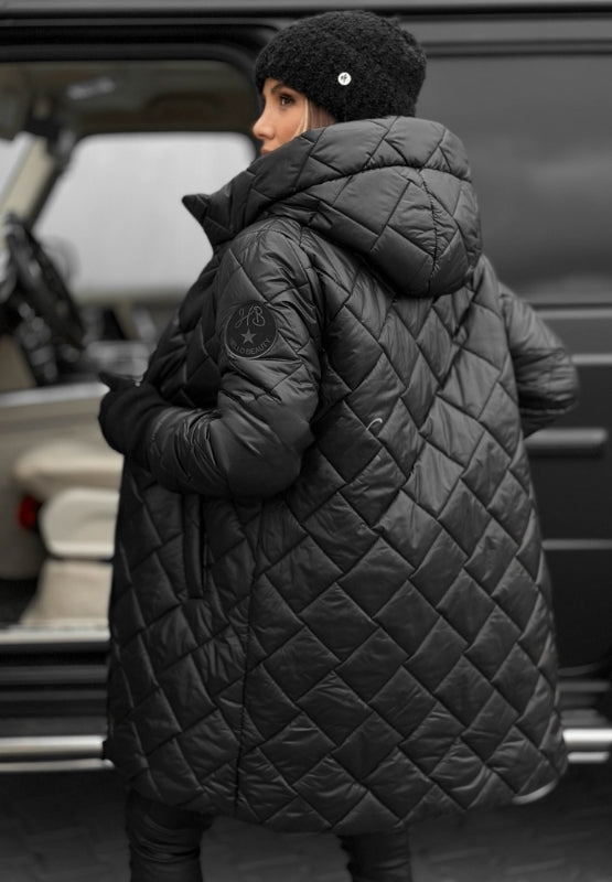 Eslaro® Vera Quilted Coat – Winterse Elegantie met Capuchon